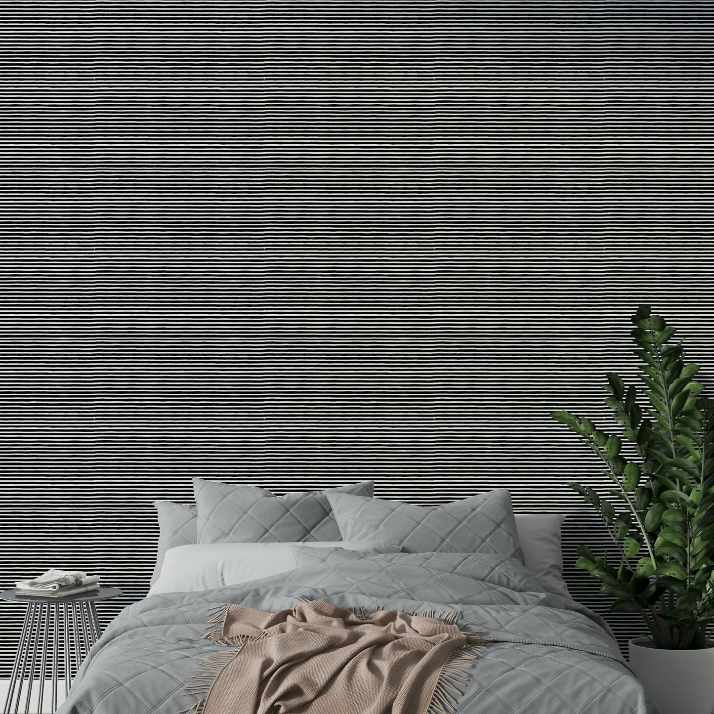 Contemporary horizontal stripe wallpaper

