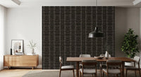 Vertical columns of rounded stone shapes stack across this Black Textured wallpaperGD9556