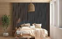 Contemporary black tiled wall mural for homes
