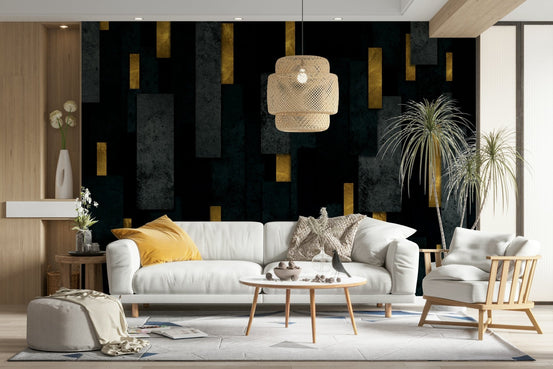 Black Urban Charcoal Spires Wall Mural for Interiors, GD1798