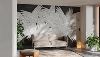 Radiant black velvet wallpaper for an elegant, opulent vibe., B636