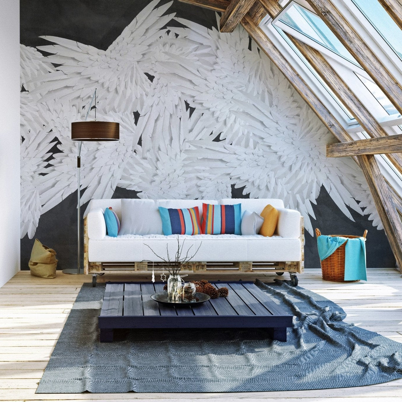 Bold Black Velvet Radiance mural for a glamorous wall upgrade., B636