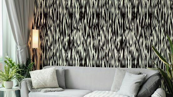Swirling black lines wall mural., GD4516