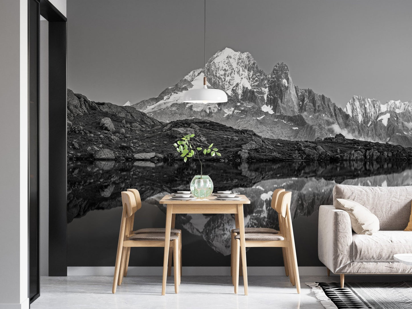 Black & White Landscape Mountain Wallpaper - Giffywalls A704