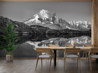 Black and White Landscape Mountain Mural Wallpaper A704