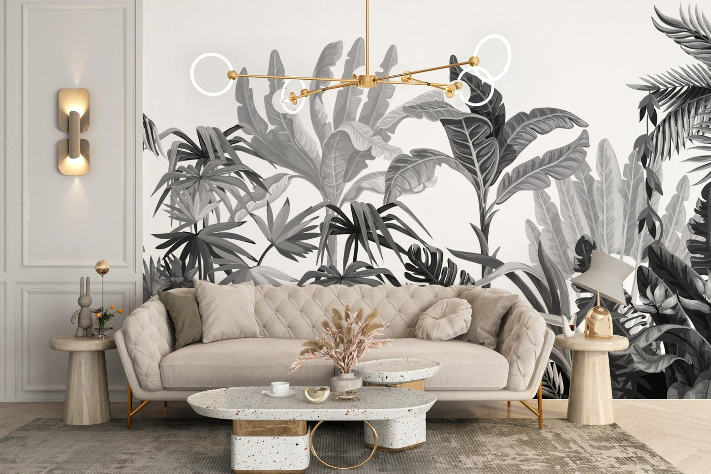 Minimalist banana leaf wallpaper for timeless style A833, A660