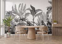 Black and white mural ideal for minimalist decor
