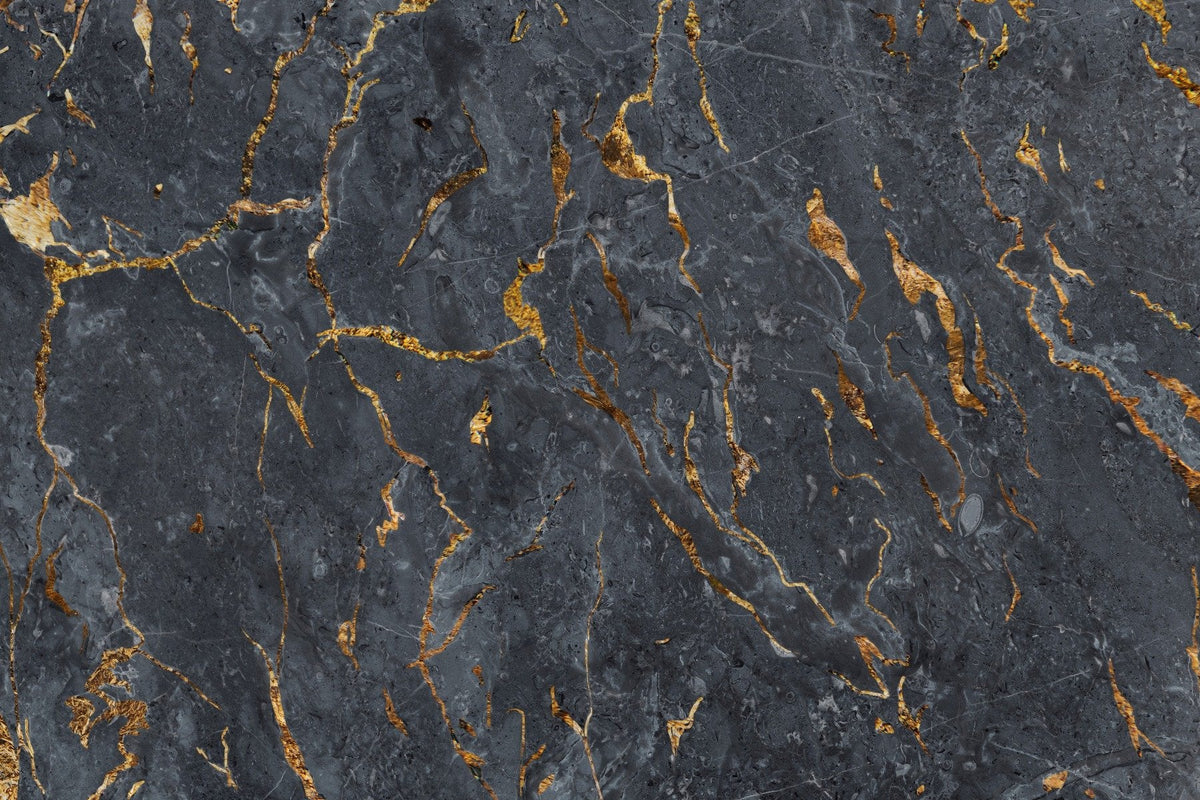 Black Marble Wallpaper Mural in your room — zoomed