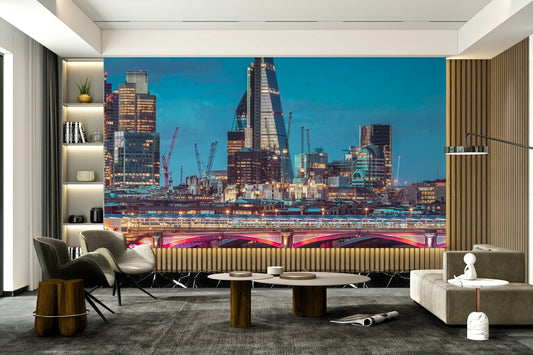 Blackfriars Bridge at sunset wall mural

