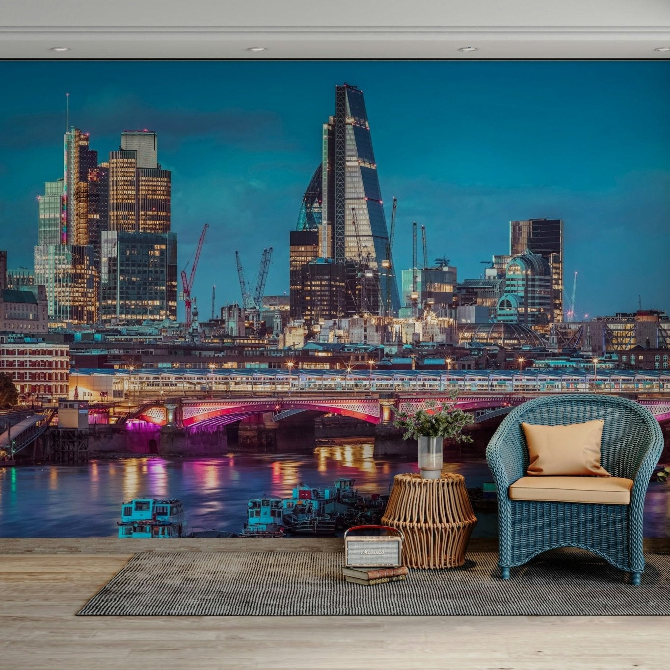 Scenic view of Blackfriars Bridge mural design, GD1882