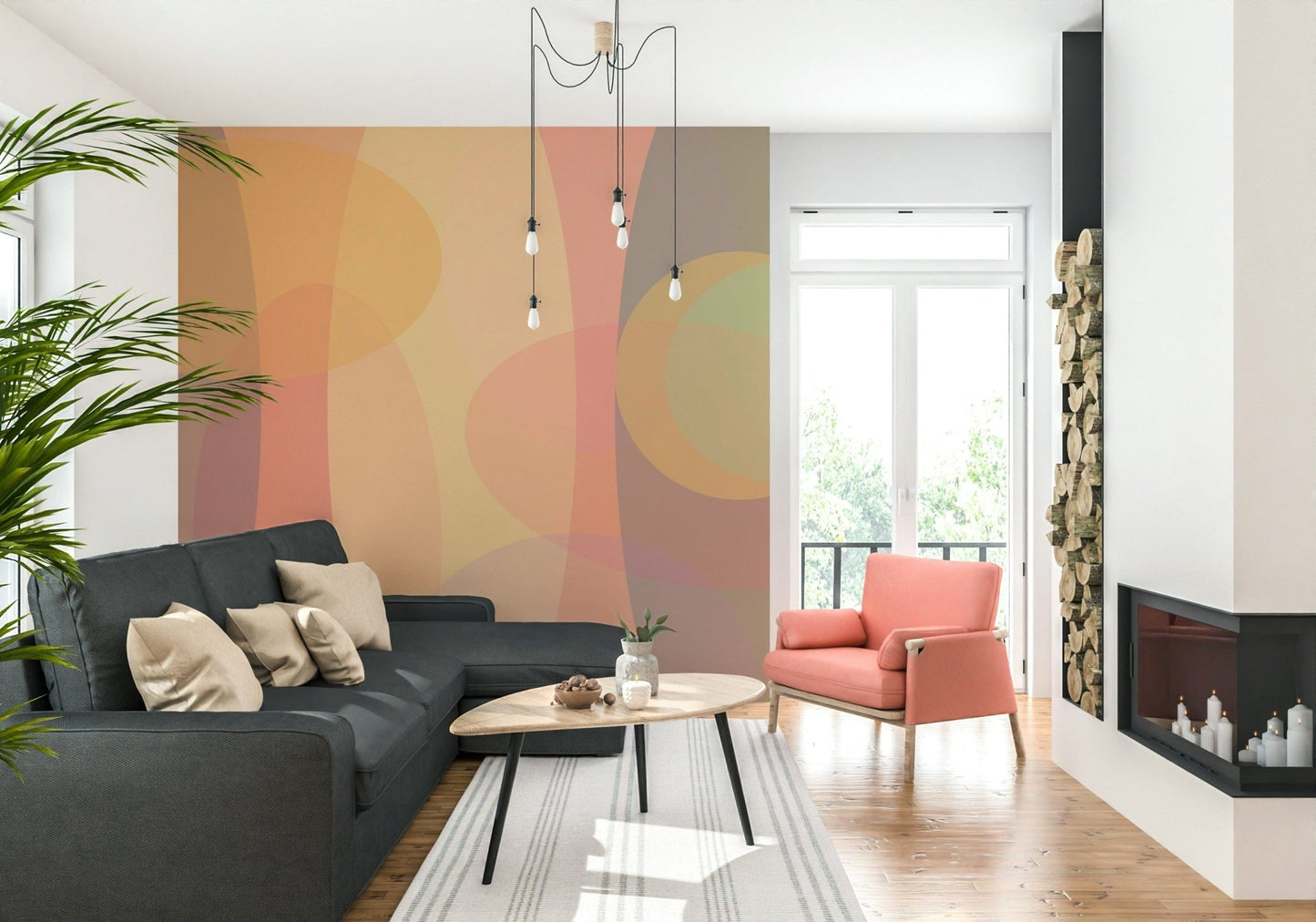 Blended Harmony Wall Mural Luminous amorphous effulgence.