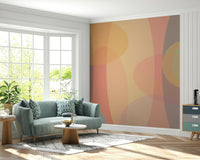 Ethereal peel and stick wallpaper featuring chromatic ovals.