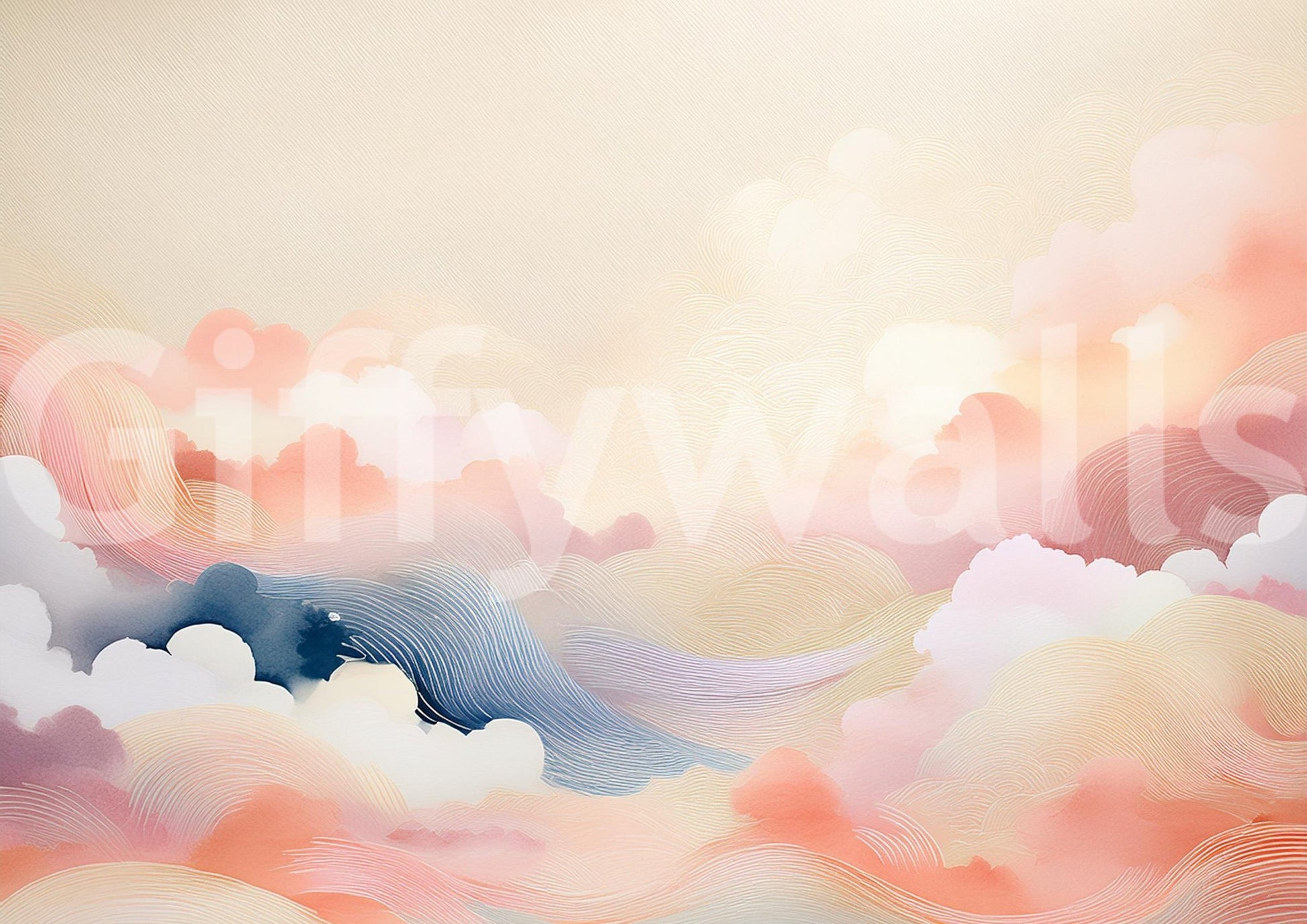 Sky-inspired Blissful Wall Mural for chic decor

