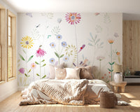 Bloom and Bird Wallpaper Mural