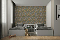 A beautiful modern art wall mural of delicate birds., GD4819
