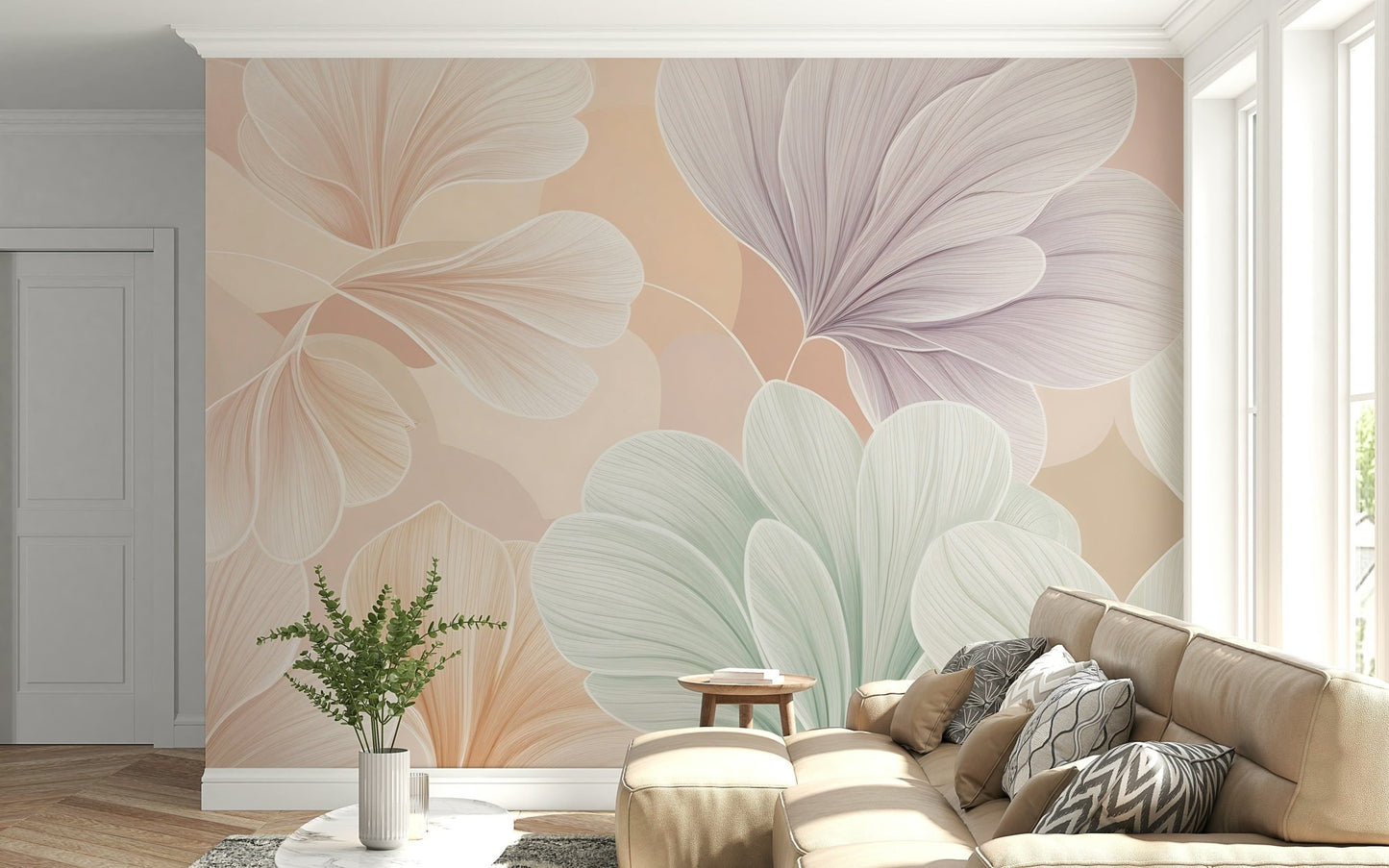 Sophisticated Bloom Essence wallpaper for a professional studio setup., GD7598