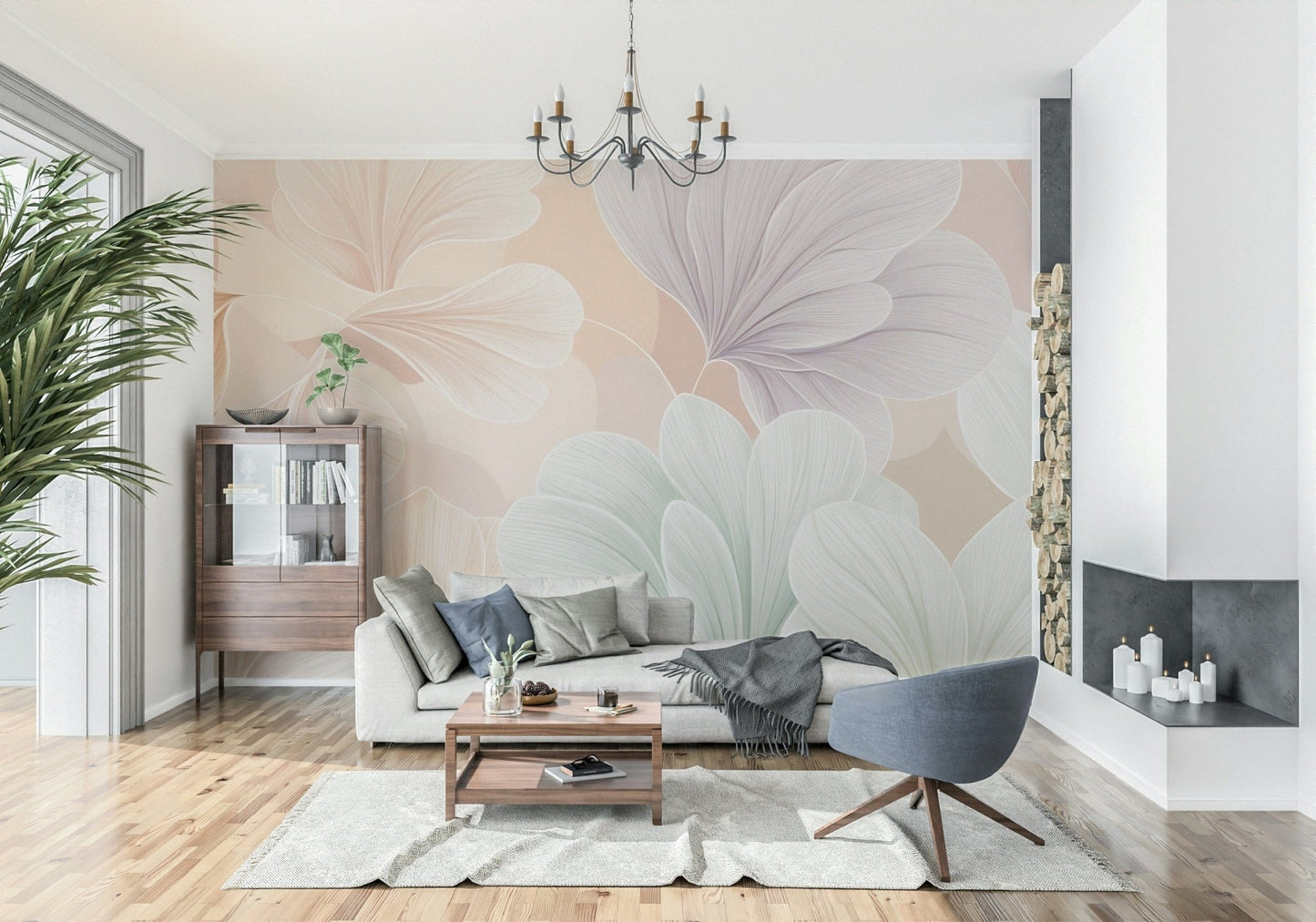 Delicate pink Bloom Essence wallpaper for a sophisticated feature wall., GD7598