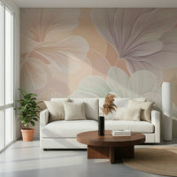 Minimalist nursery featuring a light Bloom Essence wallpaper., GD7598