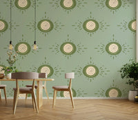 Natural flower mural in Scandinavian style

