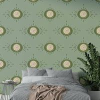 Soft floral pattern on Scandinavian wall mural

