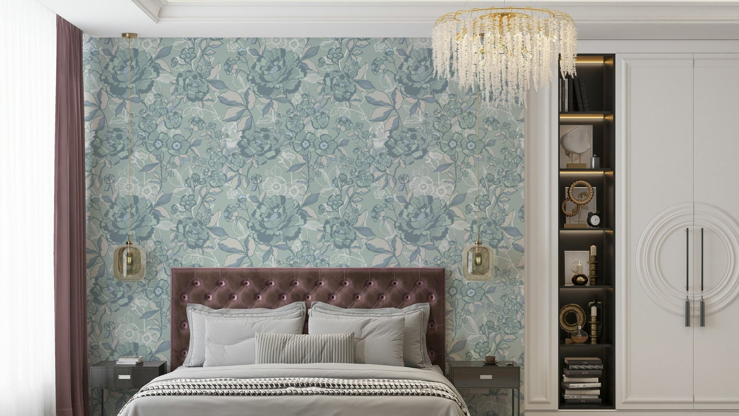 Bloom Linework Wallpaper.

