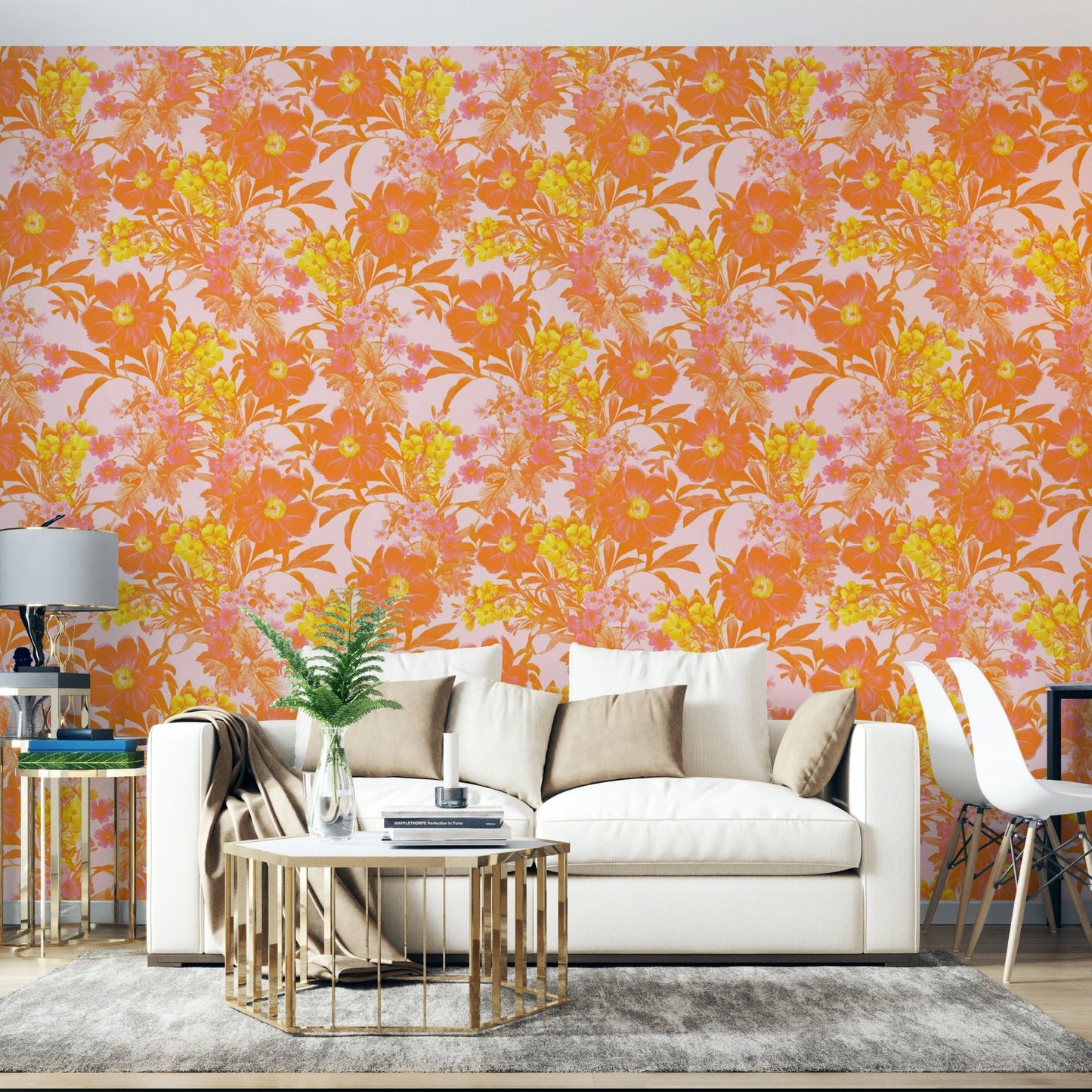 An interior with a charming and timeless accent wall

