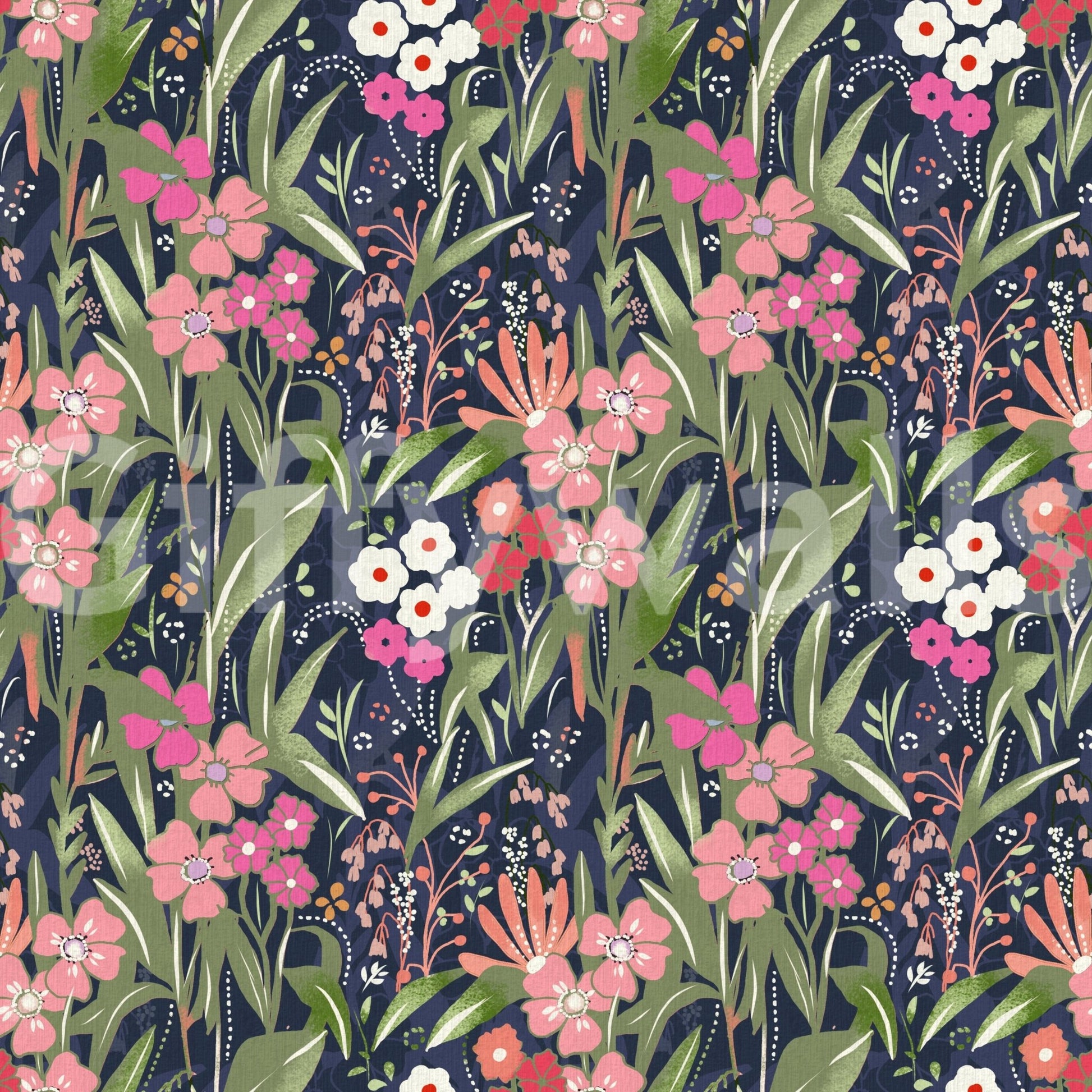 A high-quality dramatic floral wall mural for walls.

