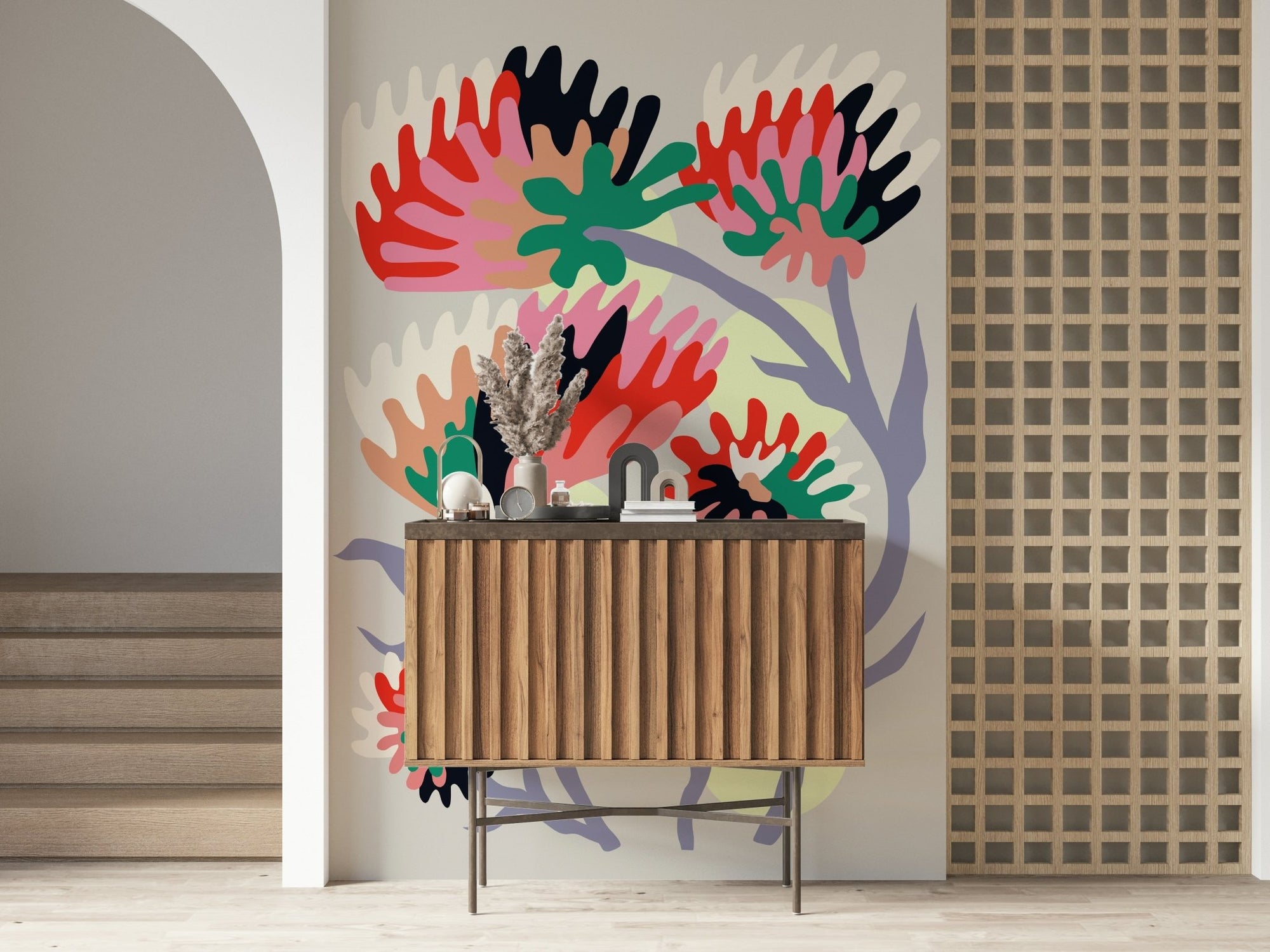 Bloom rebirth Wall Mural showcasing vibrant floral spring vibes GD5425