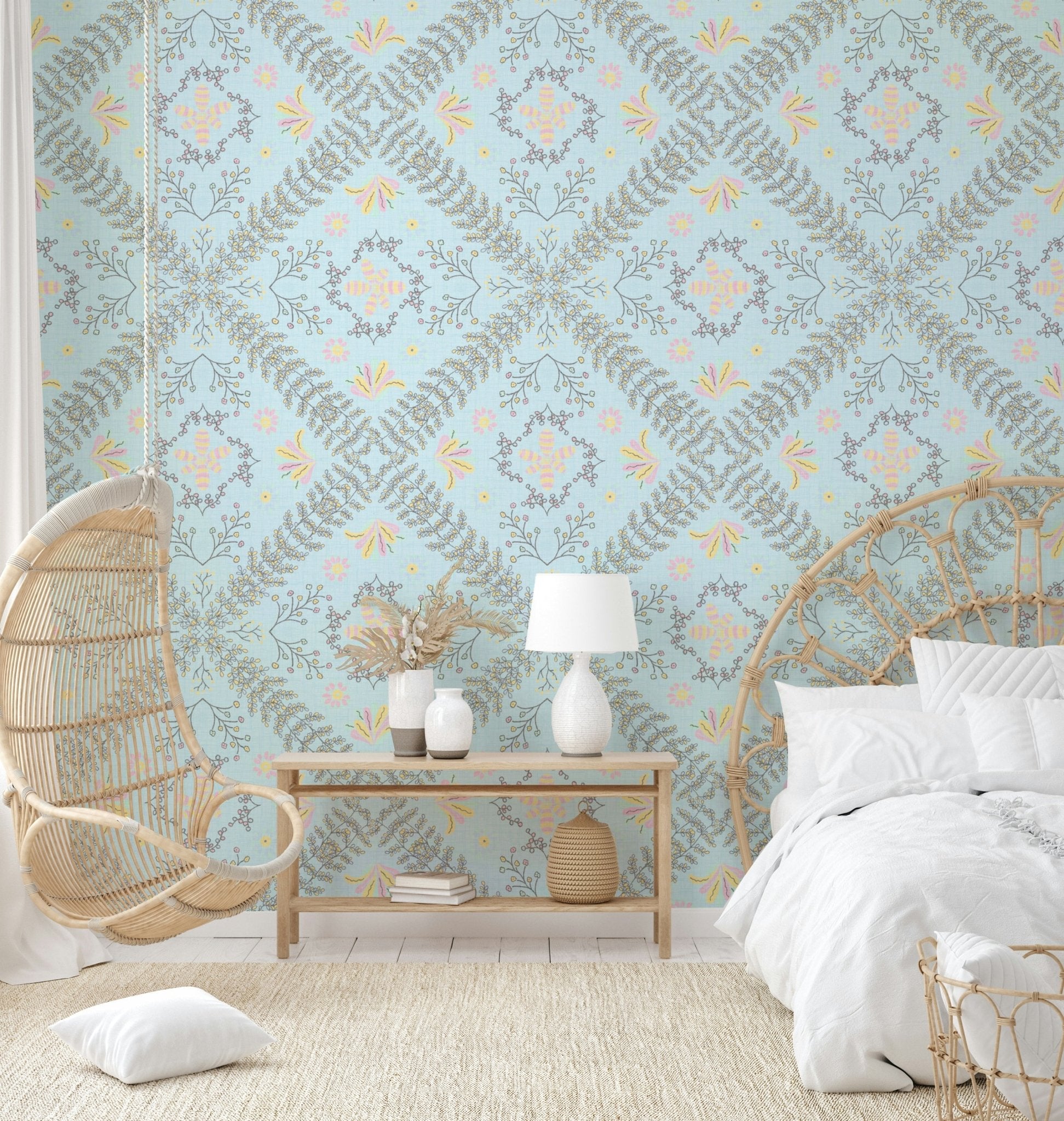 intricate and elegant blue pattern

