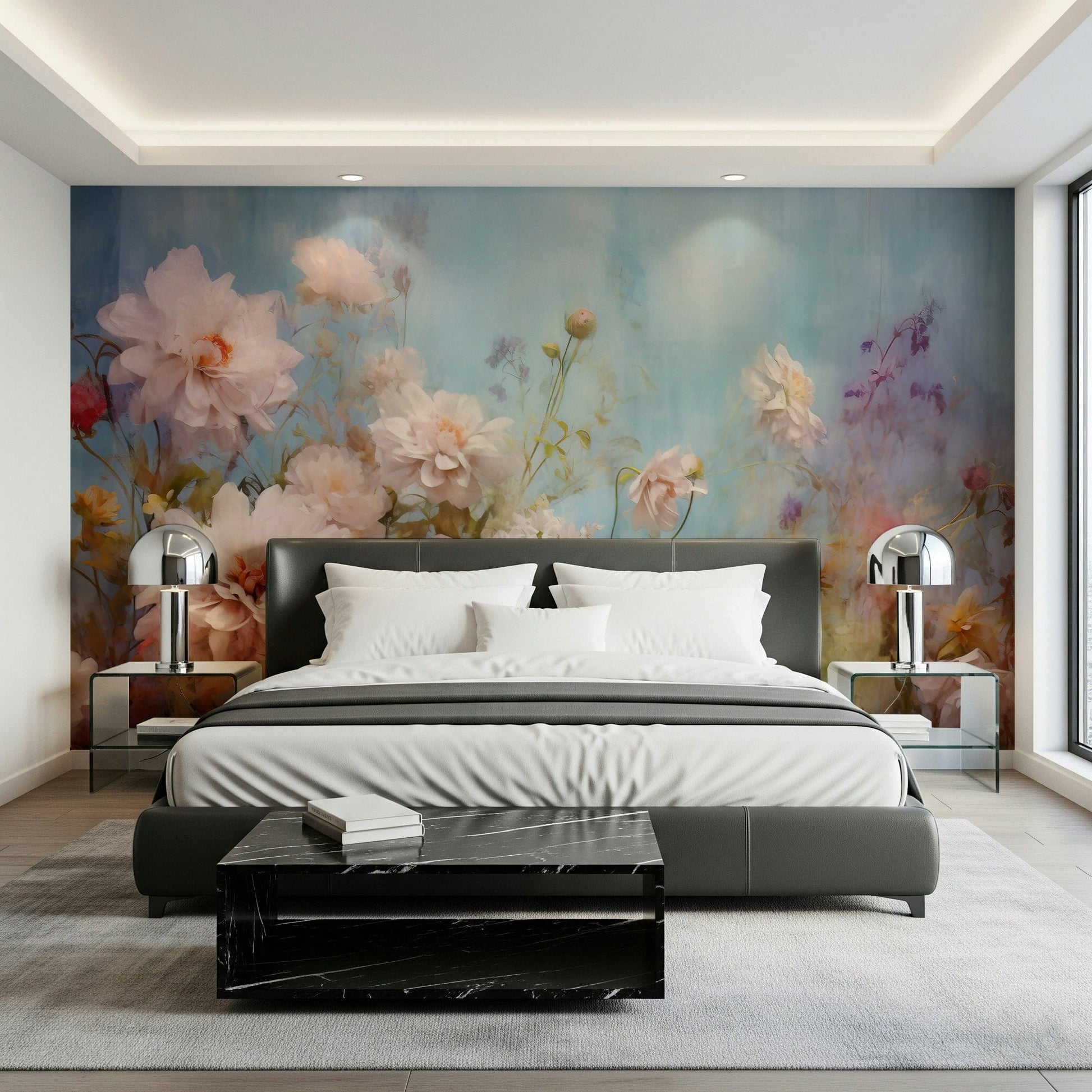 An artistic nature inspired mural for home decor.