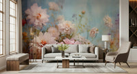 A classic floral wallpaper for walls.