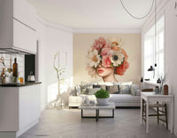 An interior with a bright and inviting accent wall

