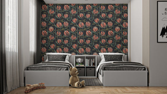 Elegant floral wallpaper for stylish walls, AN56