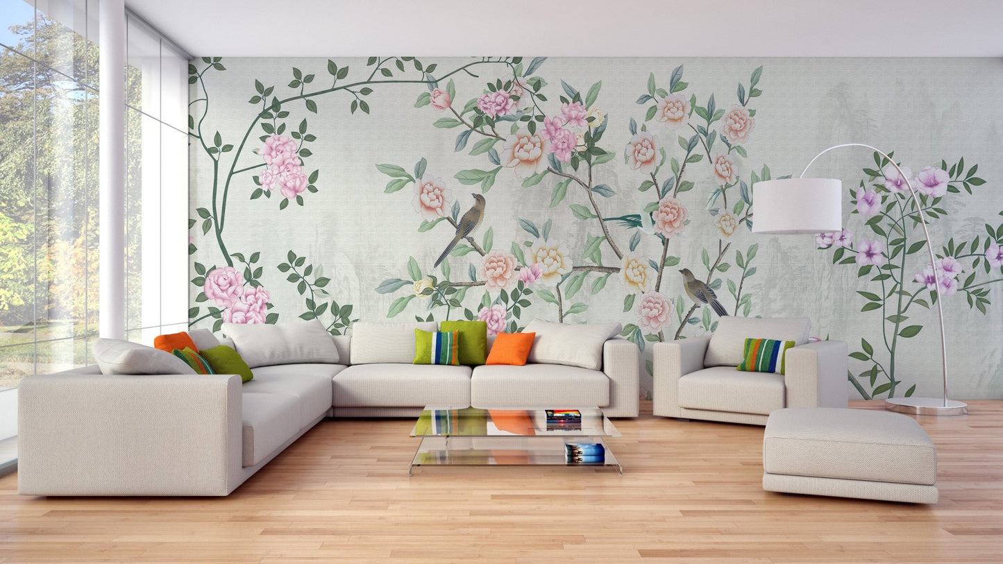 Floral Garden Wallpaper Mural, A510