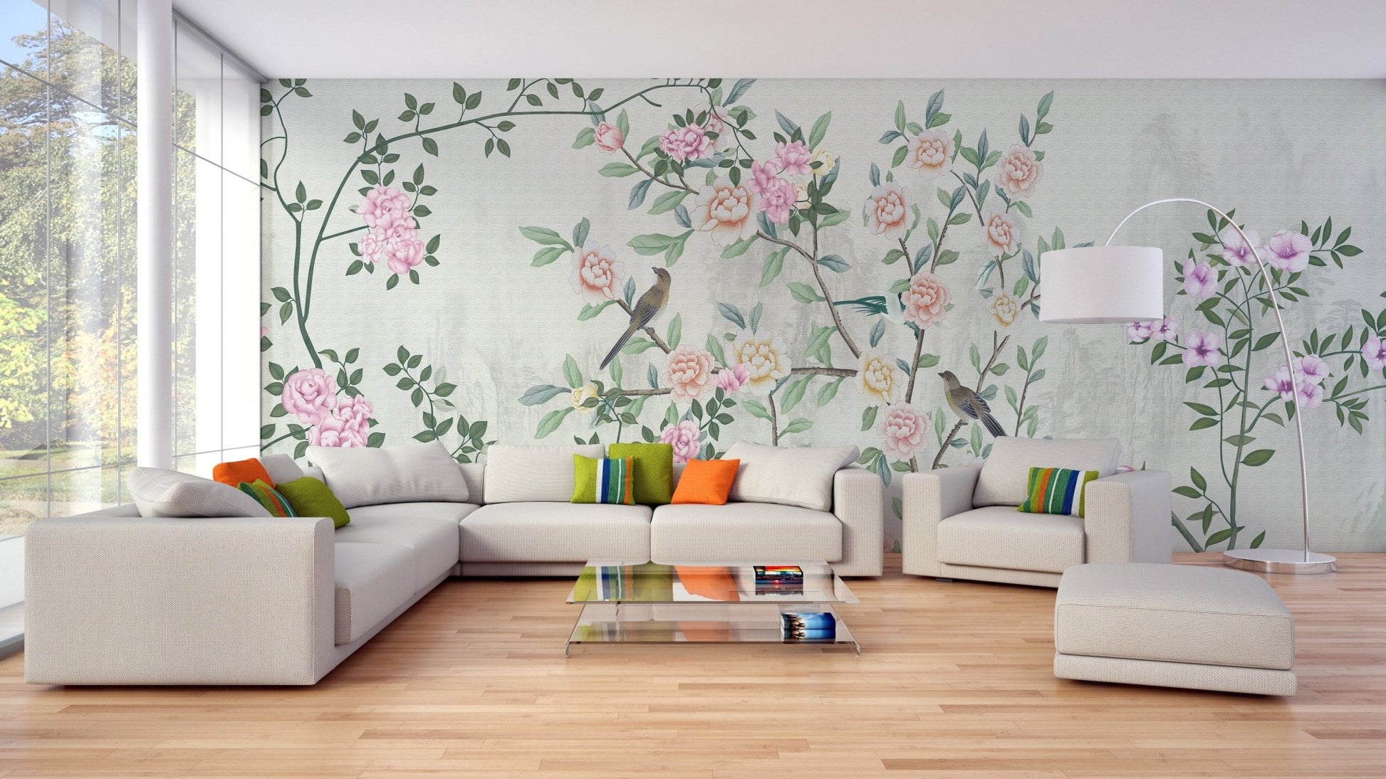 Floral Garden Wallpaper Mural, A510