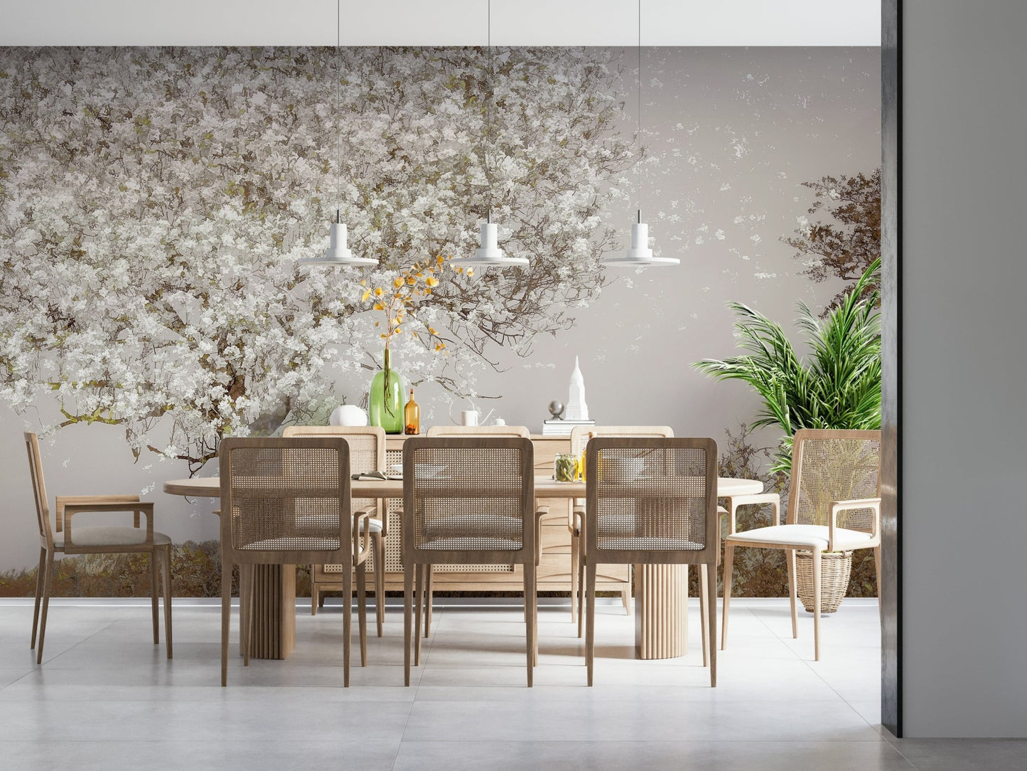 An artistic nature inspired mural for home decor., GD5569