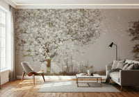 A classic soft floral wallpaper for walls., GD5569