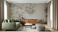 A beautiful wide-angle wall mural of a flowering tree., GD5569