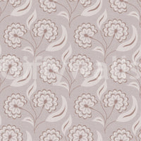 Repeating beige flower motifs in Bloomscape Beige Wallpaper with flowing stems