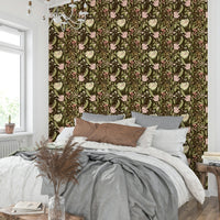 A dense garden of flowers covers this dramatic Bloomscape wallpaper GD4927
