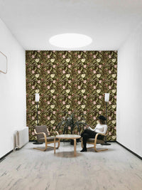 Painterly leaves and flowers layer richly across this wallpaper GD4927
