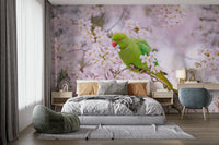 A classic natural wallpaper for walls with a bird theme.

