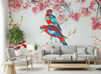 Blossom Birds Wall Mural wallpaper for a nursery feature wall., GD8041