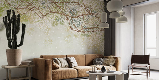 Blossom branch wallpaper with soft flowers