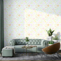 Shabby chic wallcovering with romantic wild meadow flora GD5076