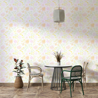 Dainty spring pattern filled with light watercolor elements GD5076