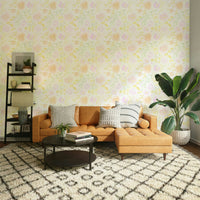 Blossom Breeze Wallpaper with delicate yellow leaf stems GD5076