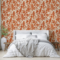 An angled shot of the mural's neutral color palette.

