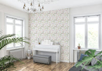 Airy floral Blossom & Flight Wallpaper wall decor.