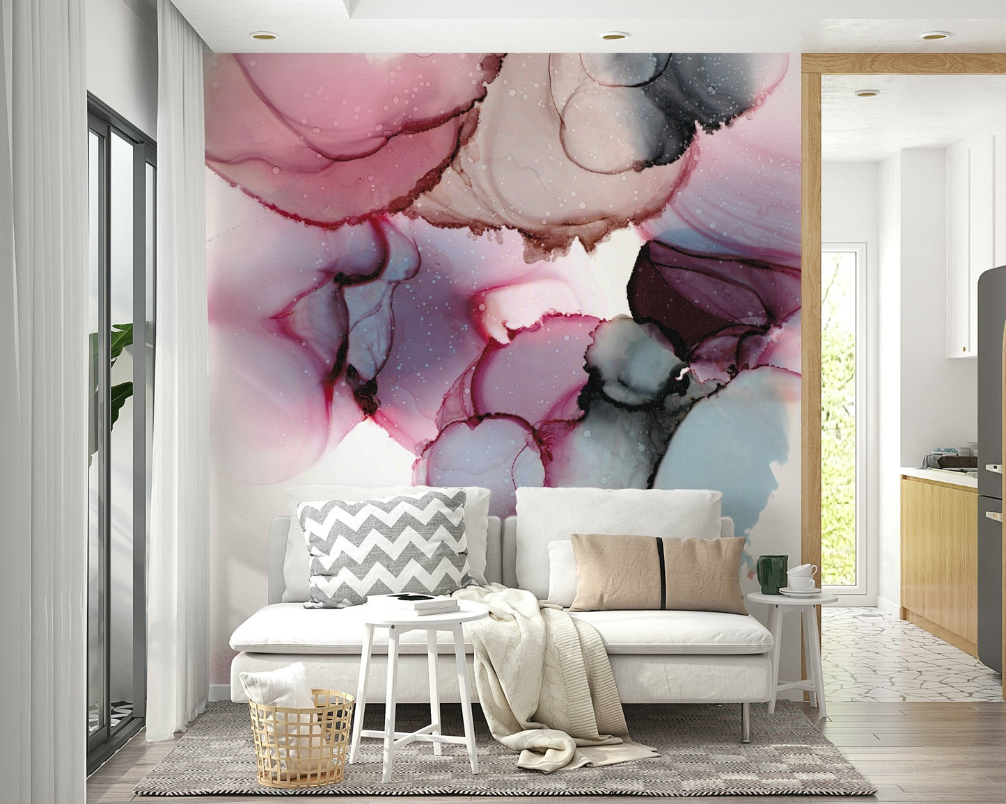 Subtle hints of botanical forms emerging from ethereal washes of color.

